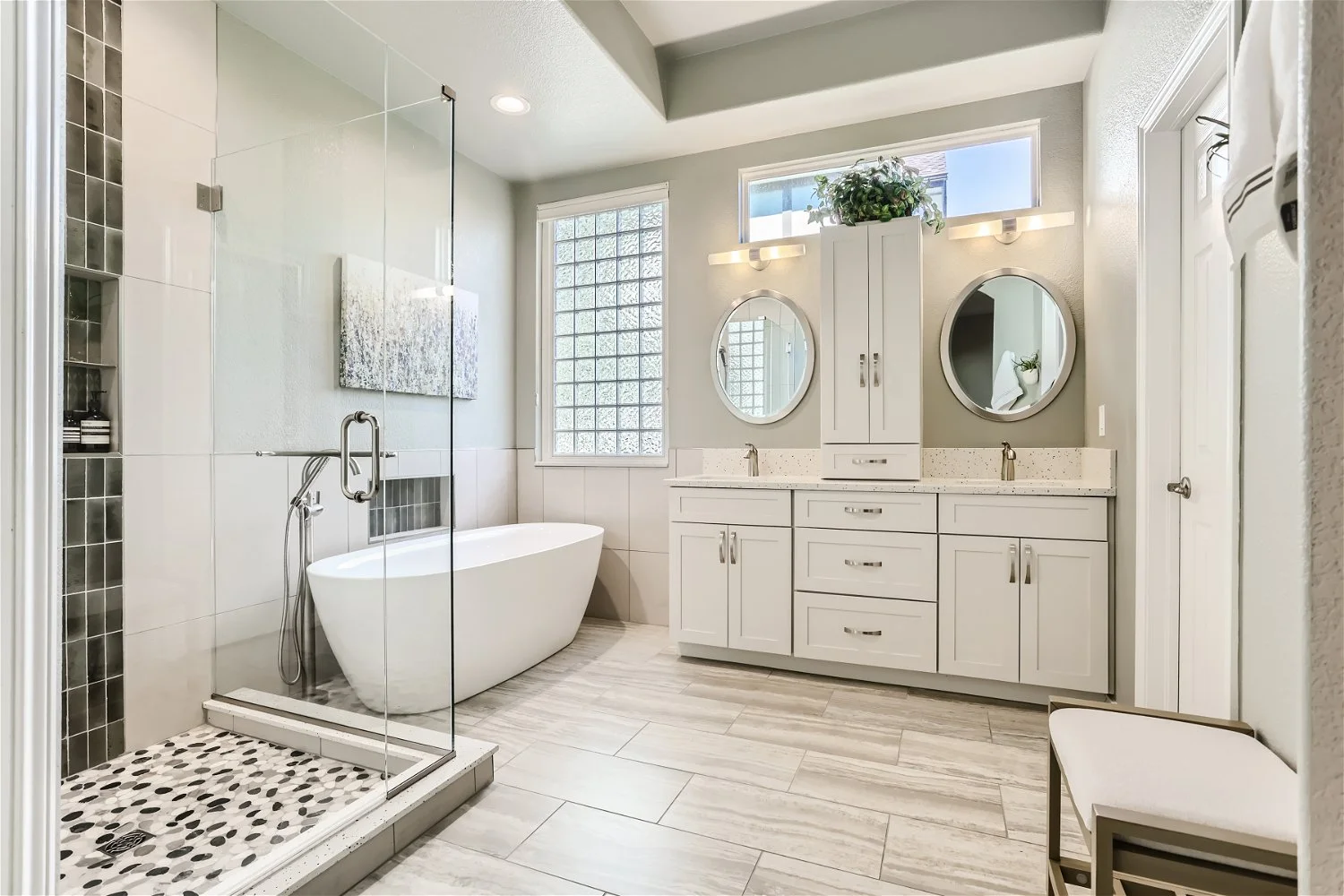 Modern upgraded bathroom